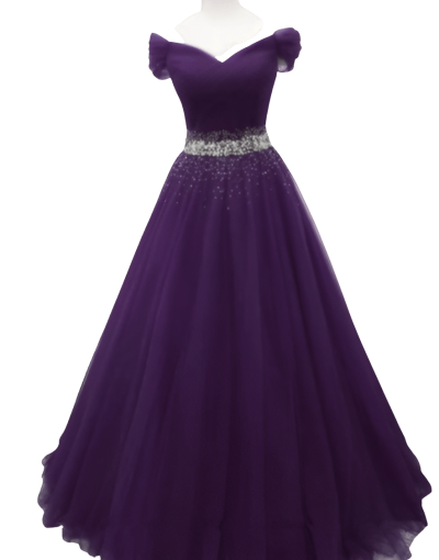 dark purple prom dress - Rose png