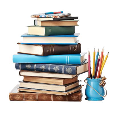 Books and Stationary png - Rose png