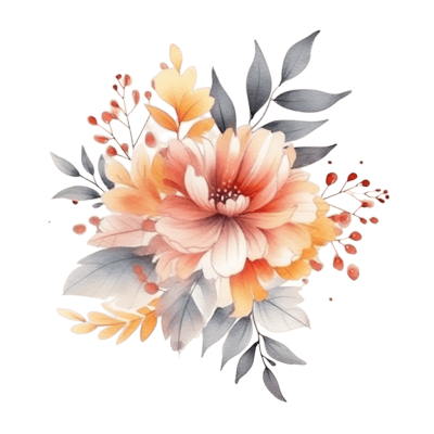 Watercolor flower png - Rose png